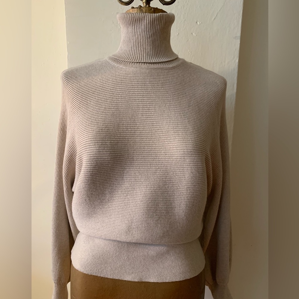 Pink Rose Oatmeal Turtleneck